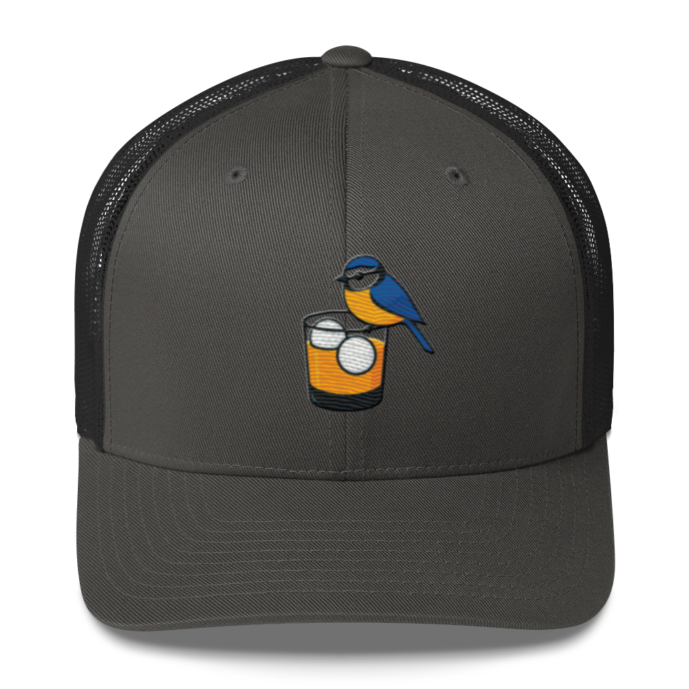 Birdie Juice Golf Trucker Hat (Silver/Charcoal/Green)